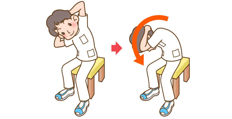 脊柱起立筋のストレッチ