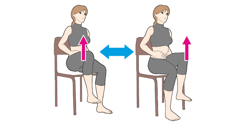 腸腰筋を強化する足踏み運動